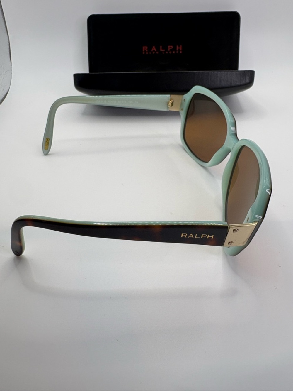 Ralph Lauren RA5138 Womens Designer Sunglasses 58-16 Mint Tortoise w/ Case EUC - Picture 6 of 14